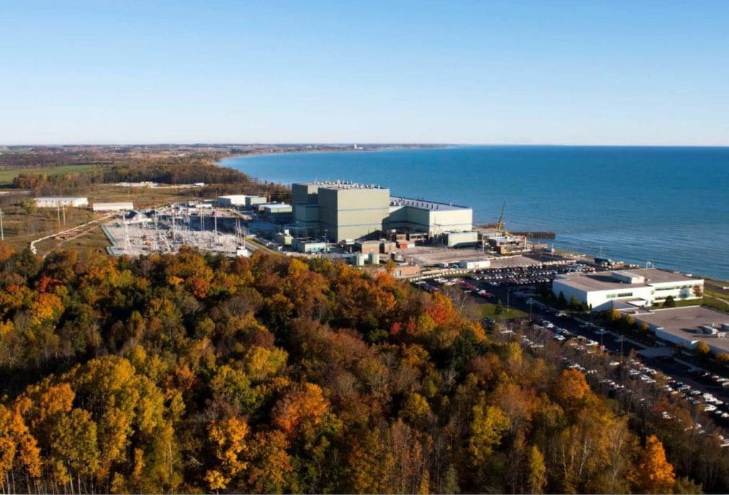 Areal view of Point Beach Nuclear Power Plant in Two Rivers, WI.